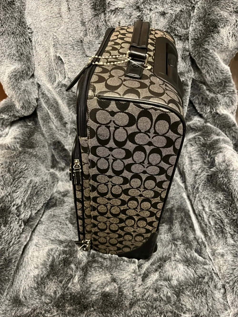 Coach unisex monogram logo all over carry on travel suit case bag - Picture 5 of 16